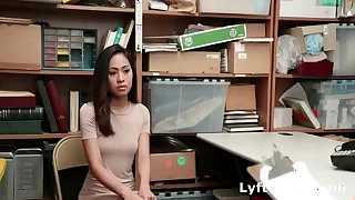 Skinny Asian Shoplifter Combo unite Searched and Fucked